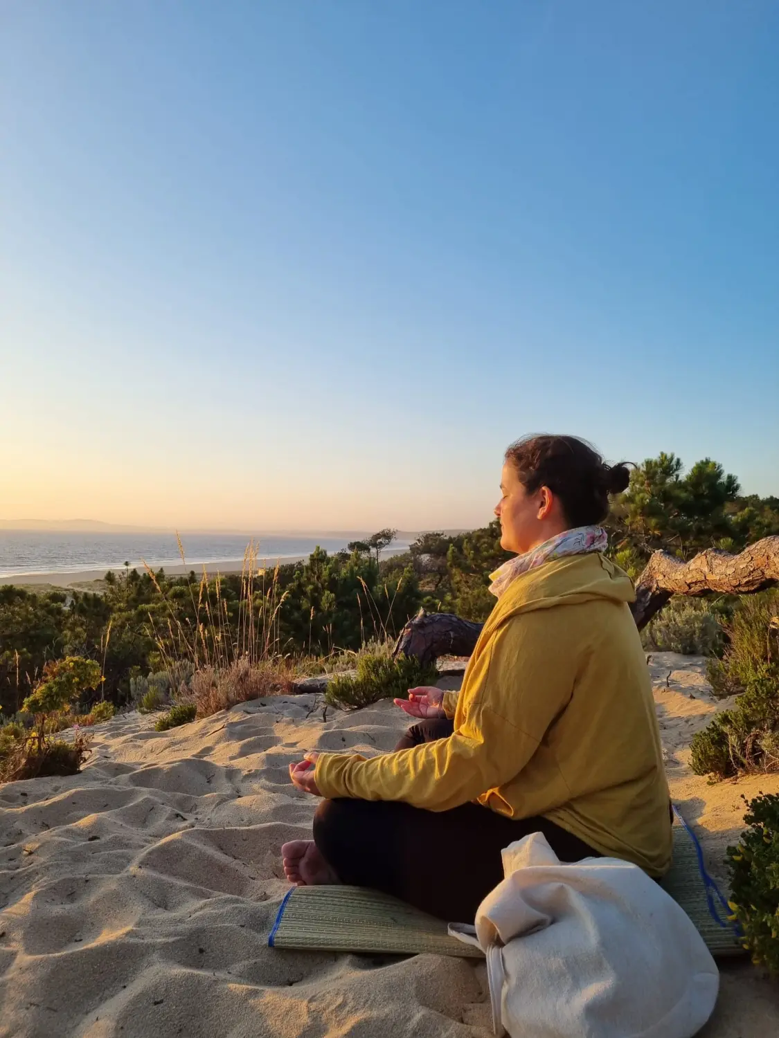 Annette Jonas, Yoga-Mediation im Freien